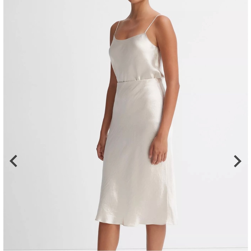 Vince satin skirt champagne xs